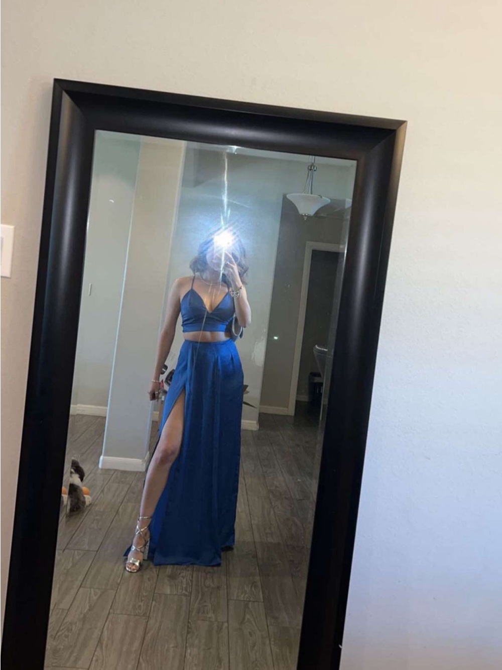 Lucy in the Sky Royal Blue Two-Piece Prom Dress with High Slit